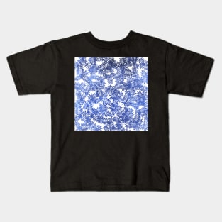 Rowan/ Mountain Ash - Blue metallic on white Kids T-Shirt